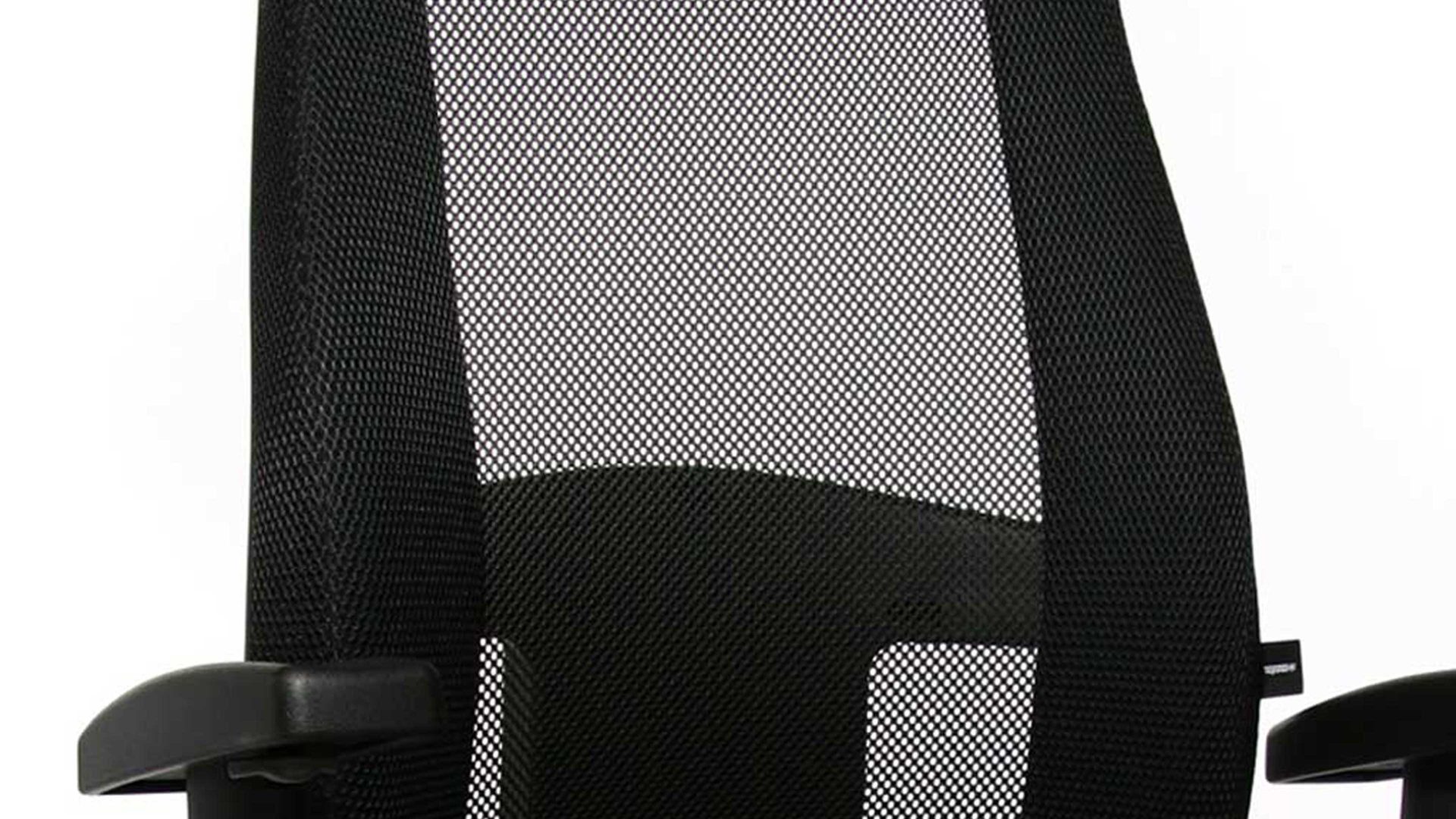 Drehstuhl OrthoSedis aus Kunstfaser Stoff in Schwarz Komfortdrehstuhl OrthoSedis 60 - Chefsessel schwarzer Bezug TT200 & poliertes Aluminium-Drehkreuz