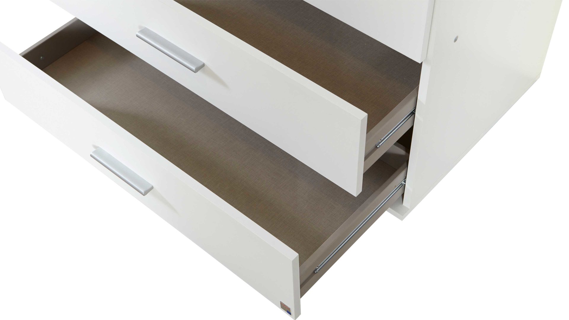 Kleiderschrank Rauch aus Holz in Weiß rauch BLUE Kleiderschrank Rasant - Schlafzimmerschrank Alpinweiß – Breite ca. 168 cm, vier Türen, vier Schubladen