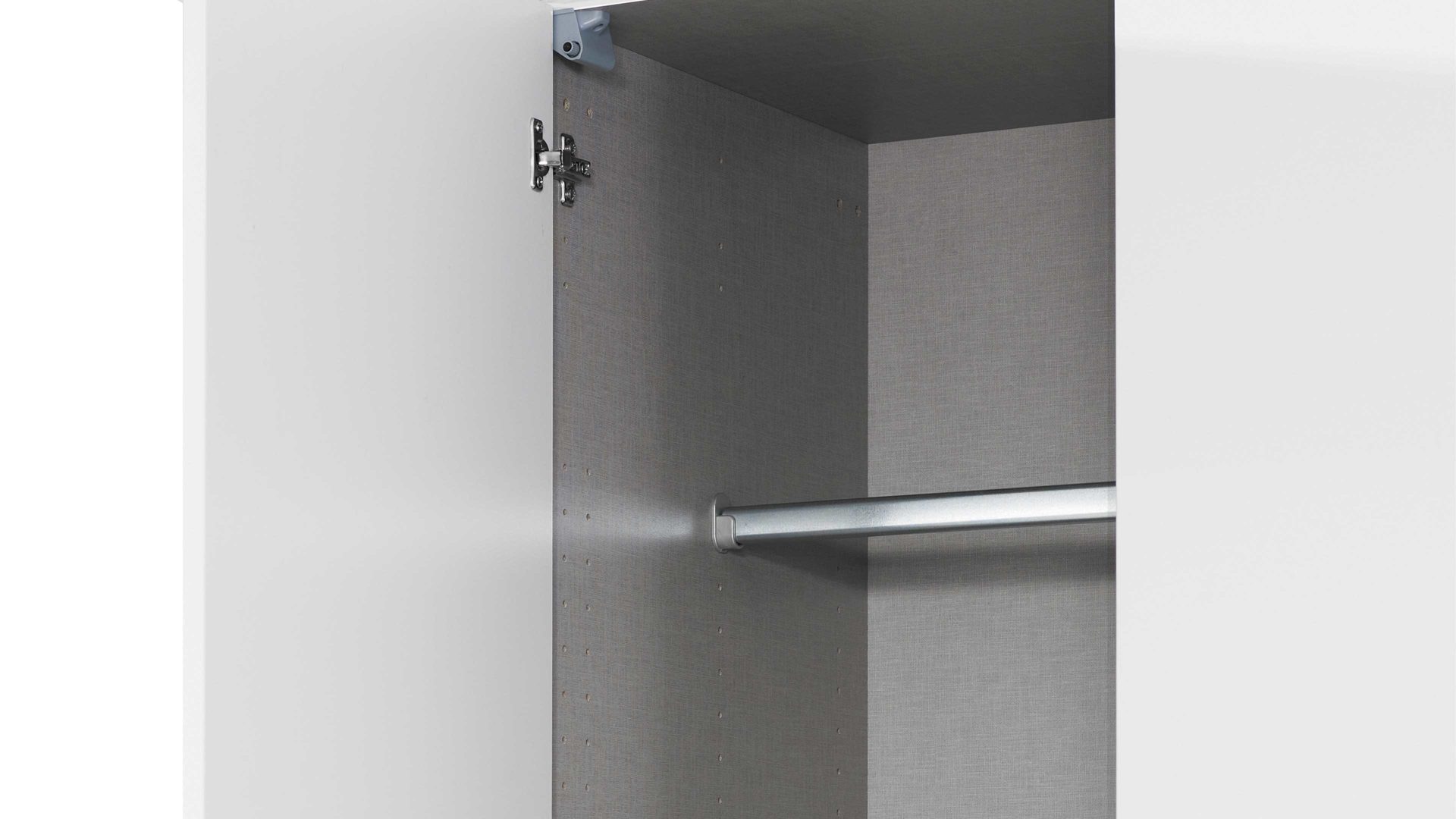 Kleiderschrank Rauch aus Holz in Weiß rauch BLUE Kleiderschrank Celle Alpinweiß – Breite ca. 91 cm, zwei Türen, vier Schubladen