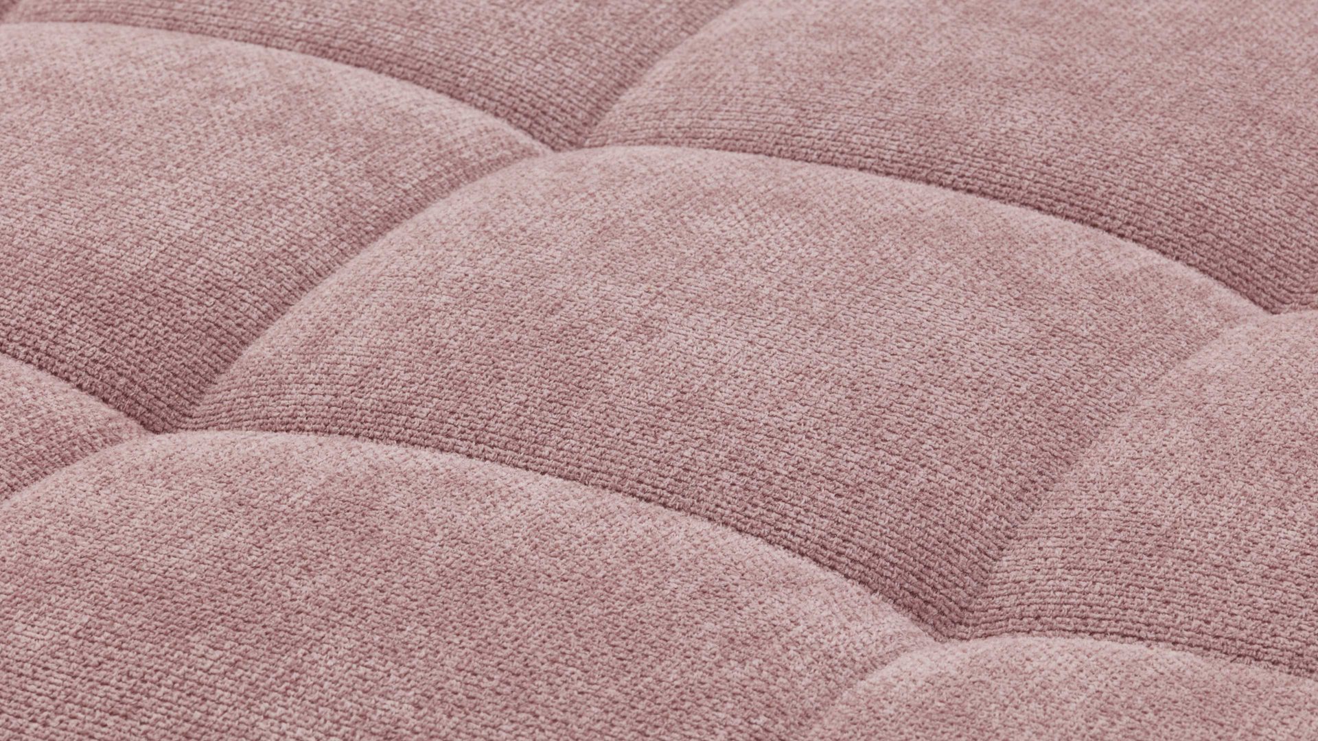 Ecksofa KAWOO aus Stoff in Rosa KAWOO Polsterprogramm Torino - Ecksofa fliederfarbenes Flachgewebe Paris 21572 & schwarze Metallfüße – Stellfläche ca. 186 x 312 cm