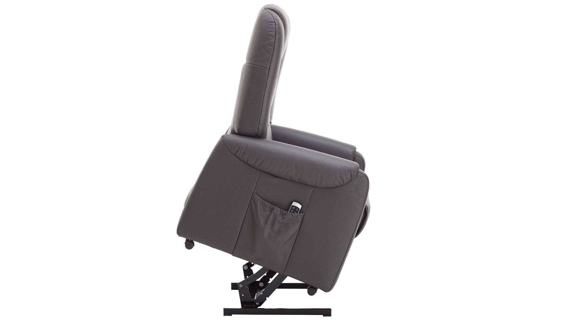 Relaxsessel Steinpol polsteria aus Leder in Dunkelbraun TV-Sessel Carlos moccafarbenes LongLife-Leder Punch – zwei Motoren & Aufstehhilfe