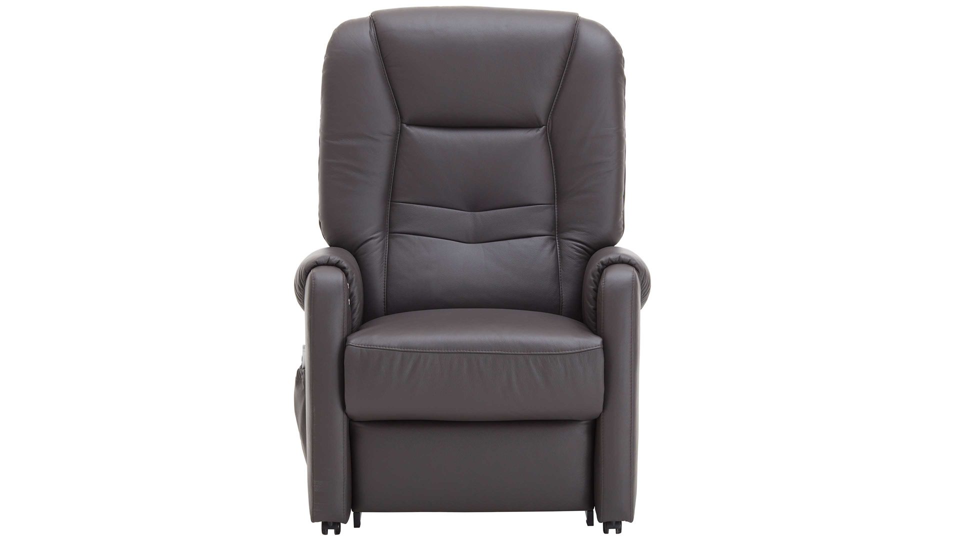 Relaxsessel Steinpol polsteria aus Leder in Dunkelbraun TV-Sessel Carlos moccafarbenes LongLife-Leder Punch – zwei Motoren & Aufstehhilfe