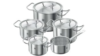 Topf-Set Zwilling® aus Metall in Metallfarben ZWILLING® Topf-Set Twin Classic Edelstahl – fünfteilig