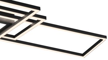 Deckenleuchte Trio lighting for you aus Metall in Schwarz Trio Deckenleuchte Irvine anthrazitfarbenes Metall – Länge ca. 105 cm