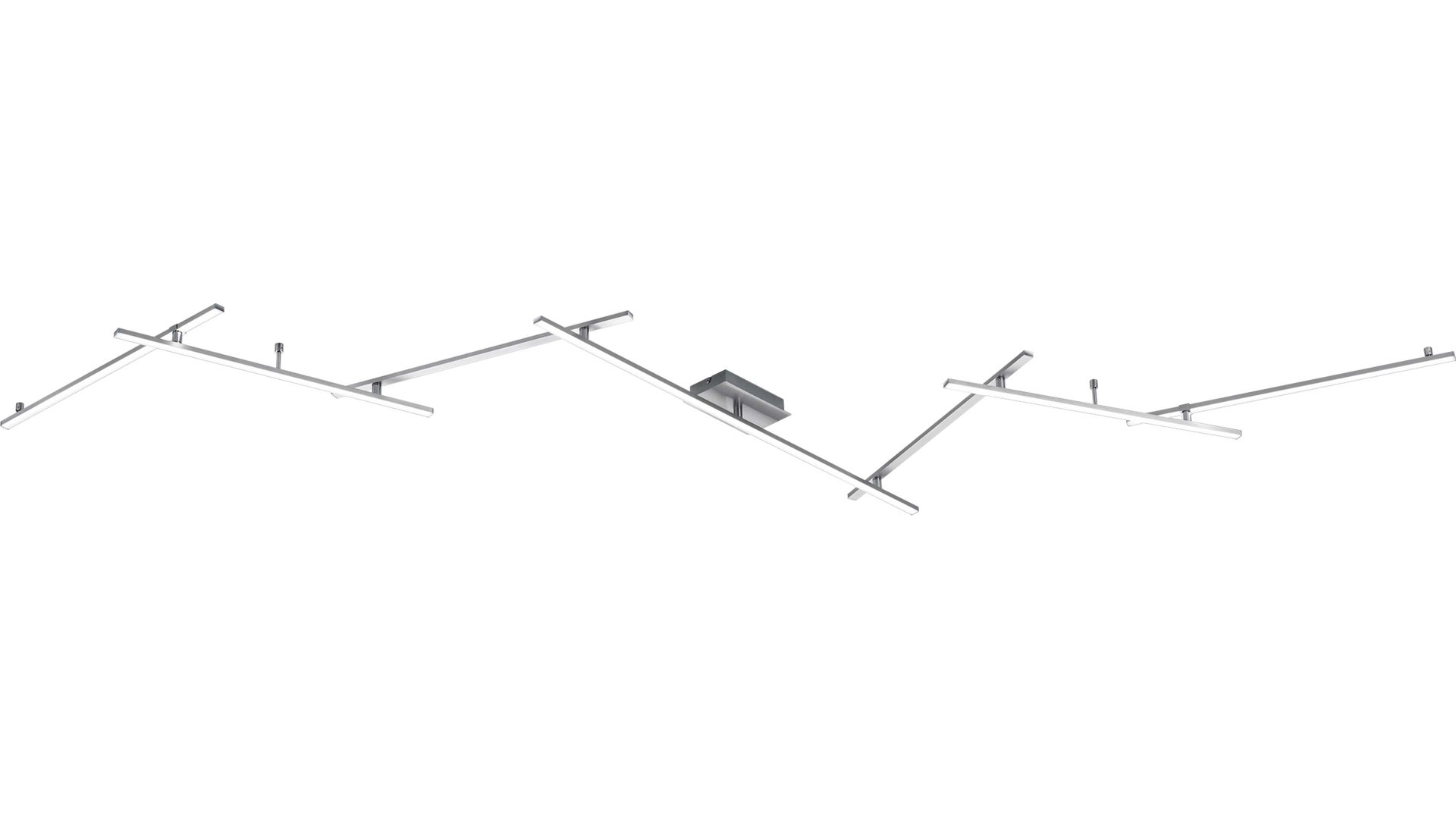 Deckenleuchte Trio lighting for you aus Metall in Metallfarben Trio LED-Deckenleuchte Indira Nickel matt – Länge ca. 210 - 345 cm