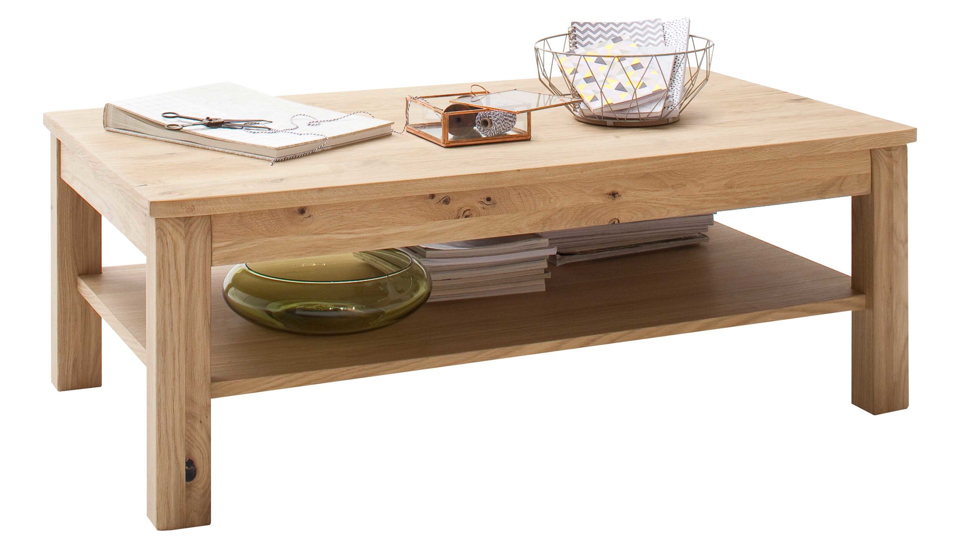 Couchtisch Mca furniture aus Holz in Holzfarben Wohnprogramm Santori - Couchtisch Eiche & Asteiche – ca. 117 x 85 cm