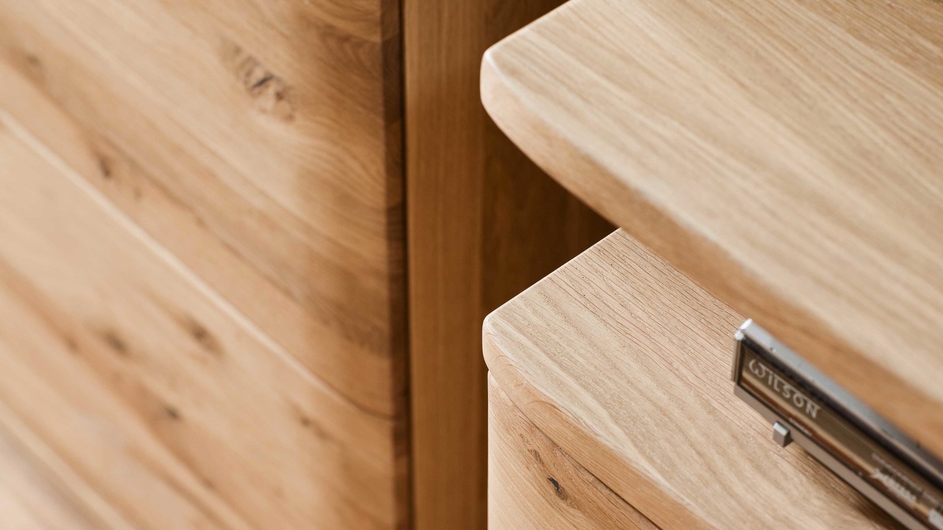 Lowboard Mca furniture aus Holz in Holzfarben Wohnprogramm Santori - Medien-Lowboard Eiche & Asteiche – drei Türen, zwei Fächer- Breite ca. 210 cm