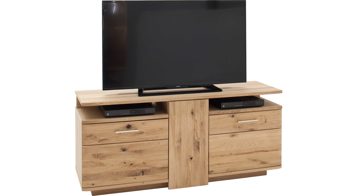 Lowboard Mca furniture aus Holz in Holzfarben Wohnprogramm Santori - Medien-Lowboard Eiche & Asteiche – drei Türen, zwei Fächer, Länge ca. 150 cm
