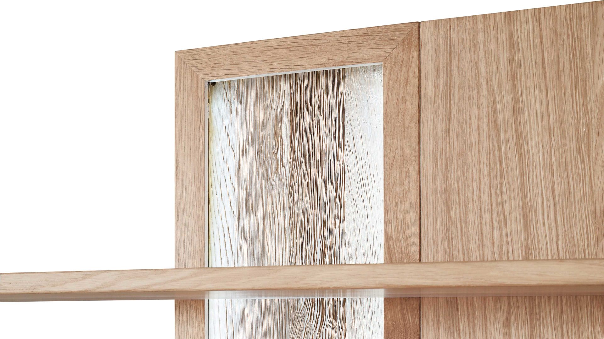 Wandregal Mca furniture aus Holz in Holzfarben Wohnprogramm Santori - Wandregal Eiche & Asteiche – drei Böden