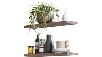 Einbauküche WERT KÜCHE® aus Holz in Beige WERT KÜCHE® Nora mit AEG Einbaugeräten Muschelweiß & Virginia Eiche – zweizeilig