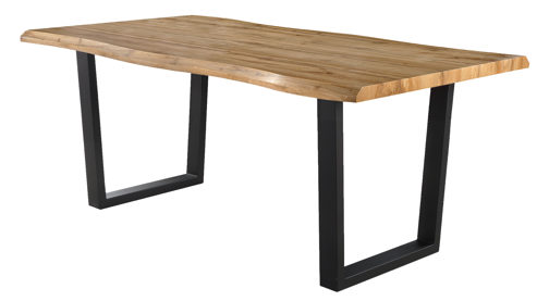 Esstisch Pro.com aus MDF in Holzfarben Margot - Esstisch Wildeiche & Schwarz - ca. 180 x 90 cm