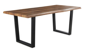 Esstisch Pro.com aus MDF in Holzfarben Dunkel Margot - Esstisch Akazie & Schwarz - ca. 180 x 90 cm
