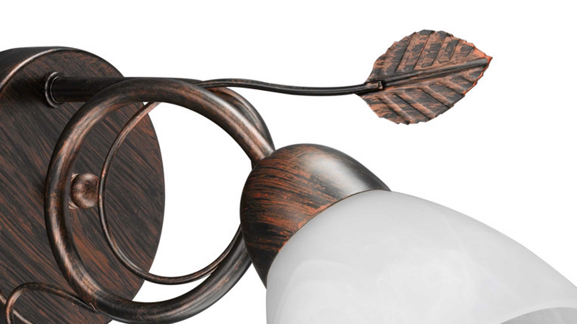 Wandleuchte Trio lighting for you aus Metall in Metallfarben TRIO Lampenserie Traditio - Wandleuchte antik rostfarbenes Metall – ein Lampenschirm