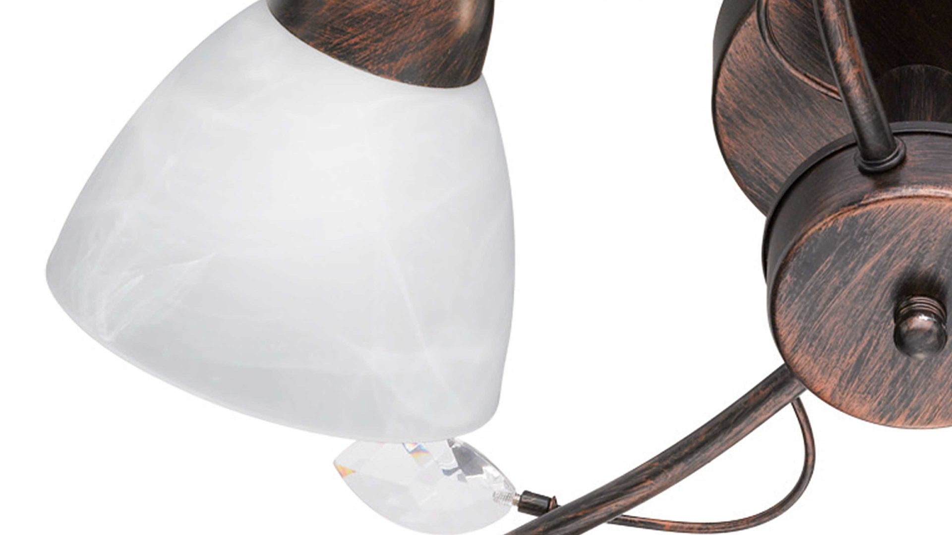 Deckenleuchte Trio lighting for you aus Metall in Metallfarben TRIO Leuchtenserie Traditio - Deckenleuchte antik rostfarbenes Metall – drei Lampenschirme