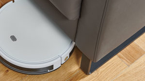 Polsterhocker COMFORT SMART aus Leder in Grau COMFORT SMART Anuk - Polsterhocker elefantfarbenes Leder Soft-Line – ca. 92 x 67 cm