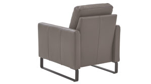 Sessel COMFORT SMART aus Leder in Grau COMFORT SMART Anuk - Sessel elefantfarbenes Leder Soft-Line