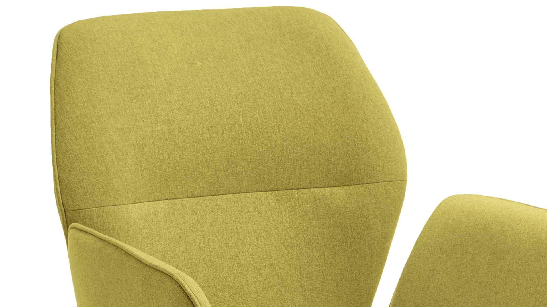 Vierfußstuhl Niehoff sitzmoebel aus Stoff in Hellgrün NIEHOFF SITZMÖBEL Armlehnstuhl Merlot Rückholfunktion - grüner Webstoff Venice 855 & Wildeiche