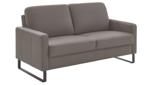 Zweisitzer COMFORT SMART aus Leder in Grau COMFORT SMART Anuk - Zweisitzer elefantfarbenes Leder Soft-Line – Länge ca. 142 cm