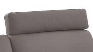 Kopfstütze COMFORT SMART aus Leder in Grau COMFORT SMART Anuk - XL-Kopfstütze elefantfarbenes Leder Soft-Line – ca. 90 x 13 cm