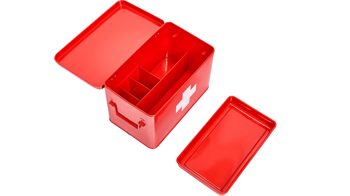 Medizinbox & Hausapotheke, rotes Metall - ca. 32 x 20 cm, Lamstedt