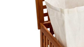 Wäschekorb Zeller present aus Holz in Holzfarben Wäschetruhe  Bambus - ca.  40 x 58 cm