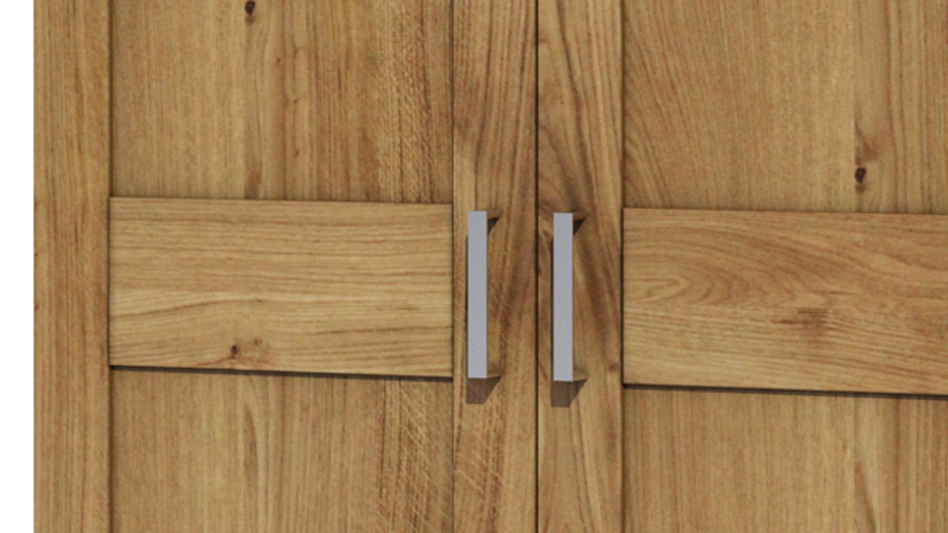 Kleiderschrank Elfo-möbel aus Holz in Holzfarben Kleiderschrank Toni geölte Wildeiche – drei Türen, Breite ca. 152 cm