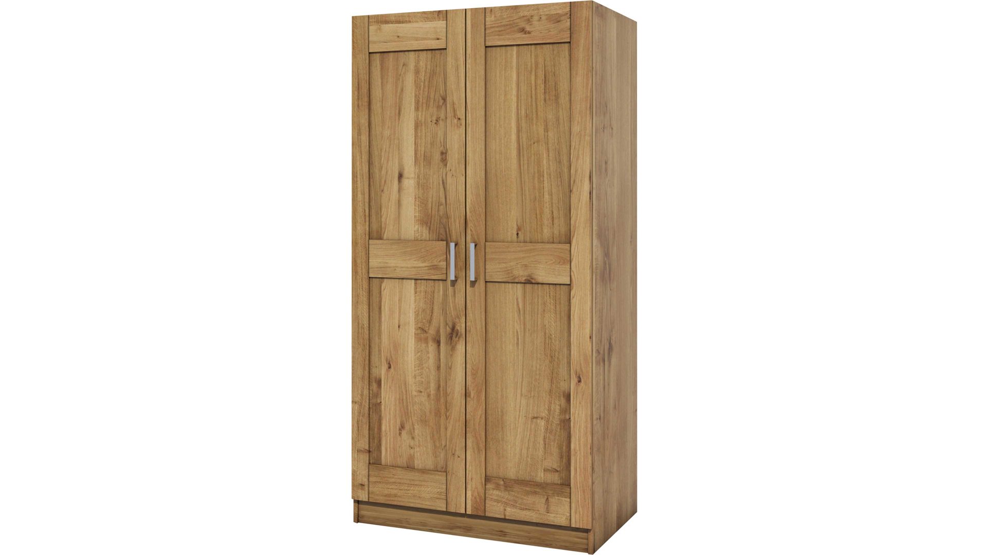 Kleiderschrank Elfo-möbel aus Holz in Holzfarben Kleiderschrank Toni geölte Wildeiche – zwei Türen, Breite ca. 102 cm
