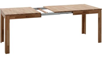 Auszugtisch Standard furniture factory aus Holz in Holzfarben Esszimmertisch Pedro mit Ausziehfunktion als Massivholzmöbel geöltes Eichenholz - ca. 140-180 x 80 cm