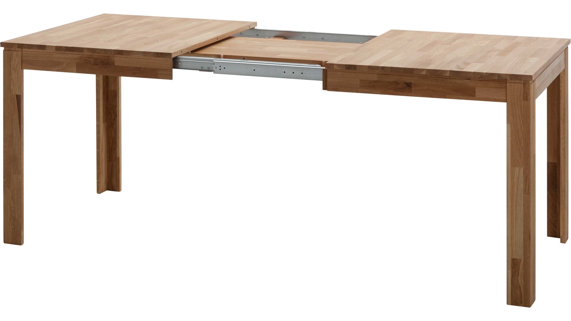 Auszugtisch Standard furniture factory aus Holz in Holzfarben Esszimmertisch Pedro mit Ausziehfunktion als Massivholzmöbel geöltes Eichenholz - ca. 140-180 x 80 cm