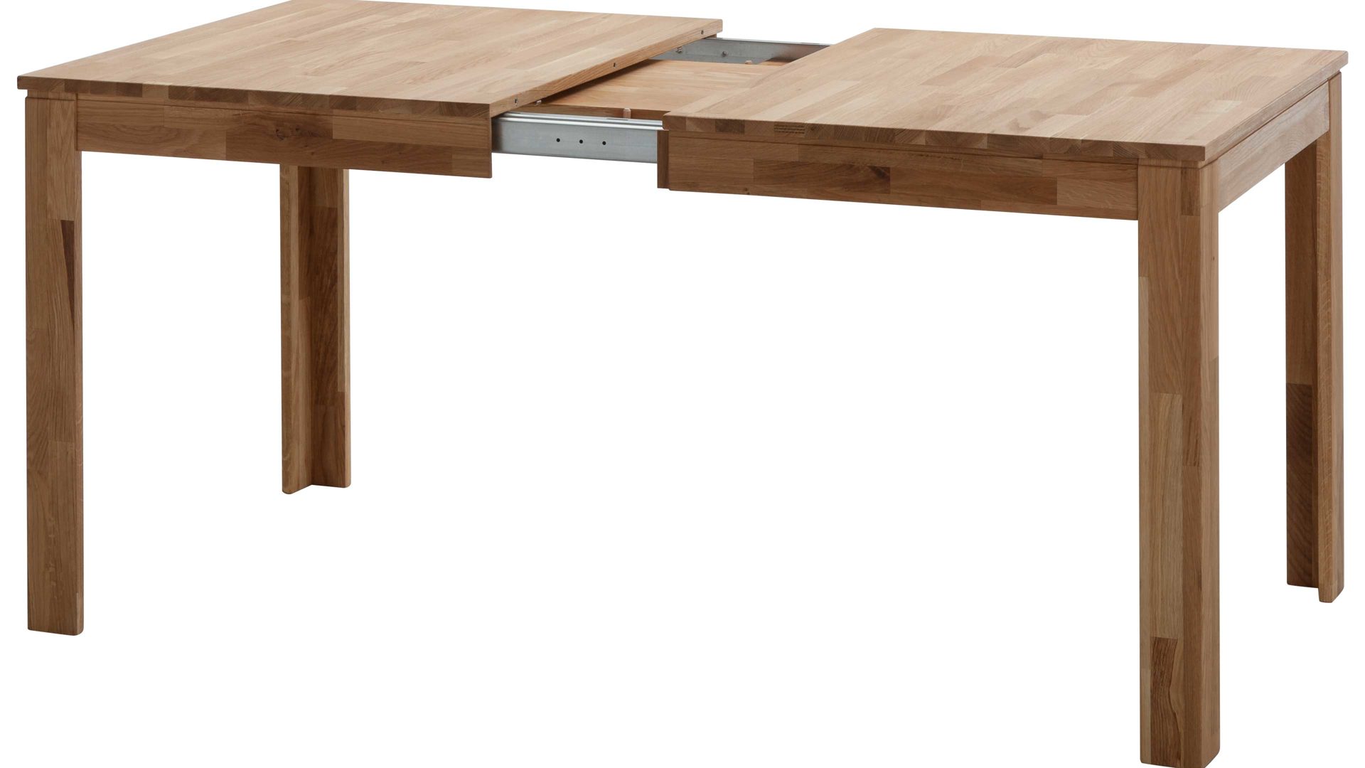Auszugtisch Standard furniture factory aus Holz in Holzfarben Esszimmertisch Pedro mit Ausziehfunktion als Massivholzmöbel geöltes Eichenholz - ca. 140-180 x 80 cm
