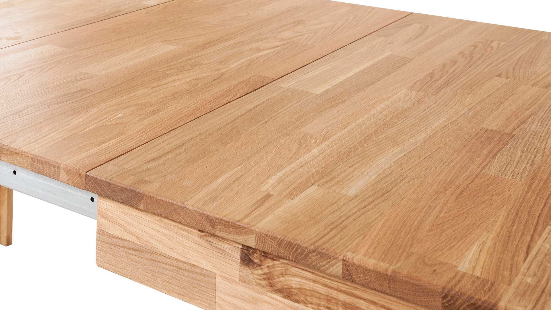 Auszugtisch Standard furniture factory aus Holz in Holzfarben Esszimmertisch Pedro mit Ausziehfunktion als Massivholzmöbel geöltes Eichenholz - ca. 86-126 x 80 cm