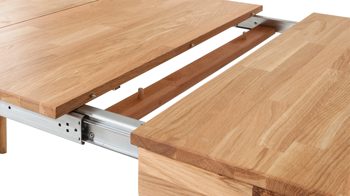 Auszugtisch Standard furniture factory aus Holz in Holzfarben Esszimmertisch Pedro mit Ausziehfunktion als Massivholzmöbel geöltes Eichenholz - ca. 86-126 x 80 cm