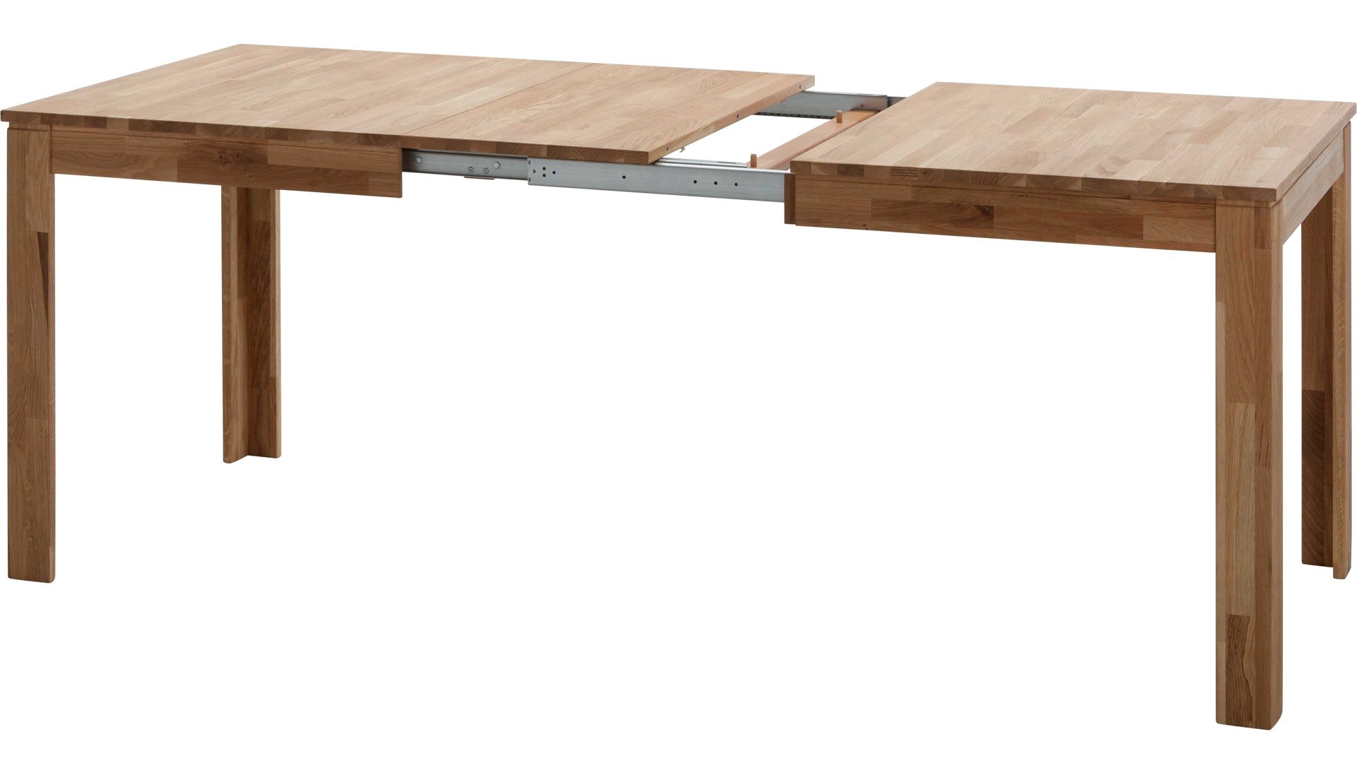 Auszugtisch Standard furniture factory aus Holz in Holzfarben Esszimmertisch Pedro mit Ausziehfunktion als Massivholzmöbel geöltes Eichenholz - ca. 140-180 x 80 cm