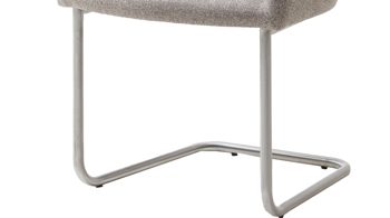 Schwingstuhl Standard furniture factory aus Stoff in Beige Armlehn-Schwingstuhl Charly schlammfarbener Webstoff Nexus 9013 & Edelstahlgestell