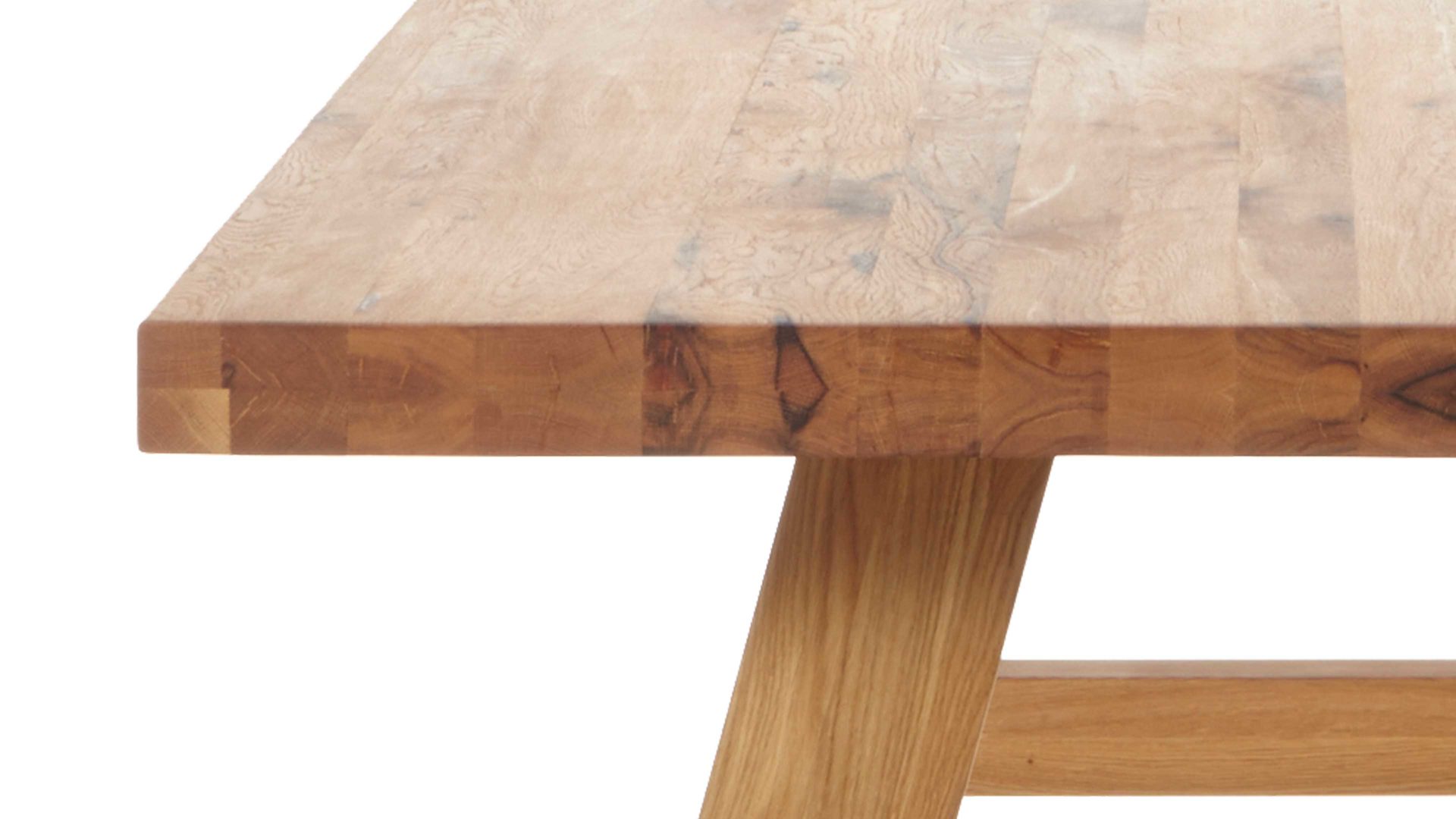 Esstisch Standard furniture factory aus Holz in Holzfarben Massivholzmöbel Lugo - Esstisch Balkeneiche - ca. 220 x 100 cm