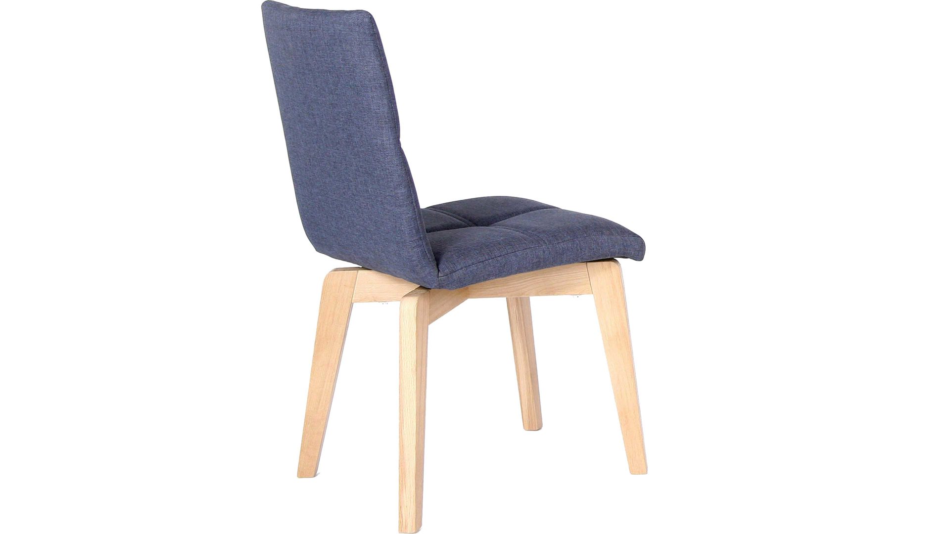 Polsterstuhl Standard furniture factory aus Stoff in Blau Polsterstuhl Manon als Esszimmerstuhl  jeansblauer Bezug Grand 4012, Schale 2 & Buchenholzgestell