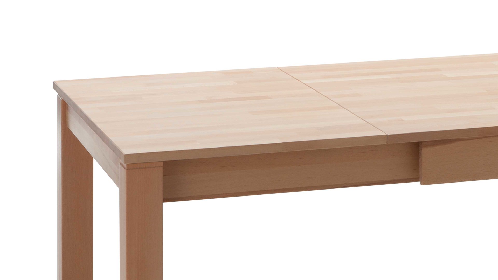 Auszugtisch Standard furniture factory aus Holz in Holzfarben Massivholztisch Fano mit Gestellauszug lackierte Kernbuche – ca. 160–260 x 90 cm