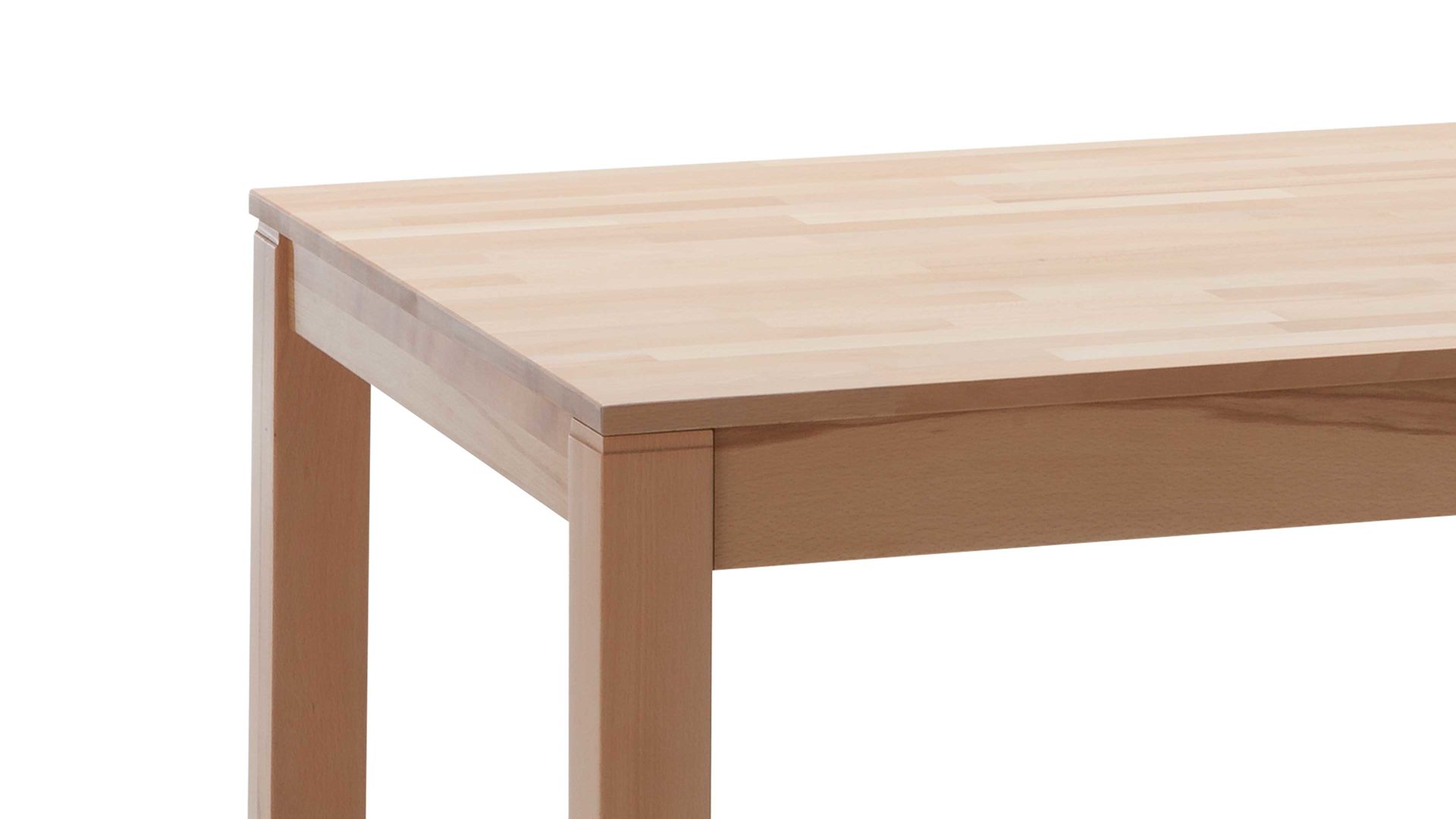 Auszugtisch Standard furniture factory aus Holz in Holzfarben Massivholztisch Fano mit Gestellauszug lackierte Kernbuche – ca. 160–260 x 90 cm