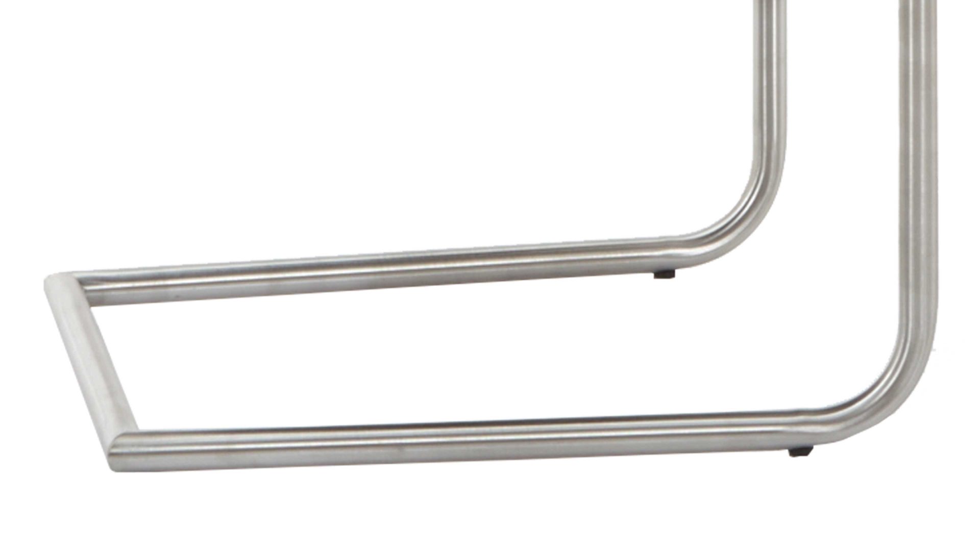 Schwingstuhl Standard furniture factory aus Stoff in Braun Schwingstuhl - Freischwinger Goja dunkelbrauner Bezug Zeus 9808 & Edelstahlgestell