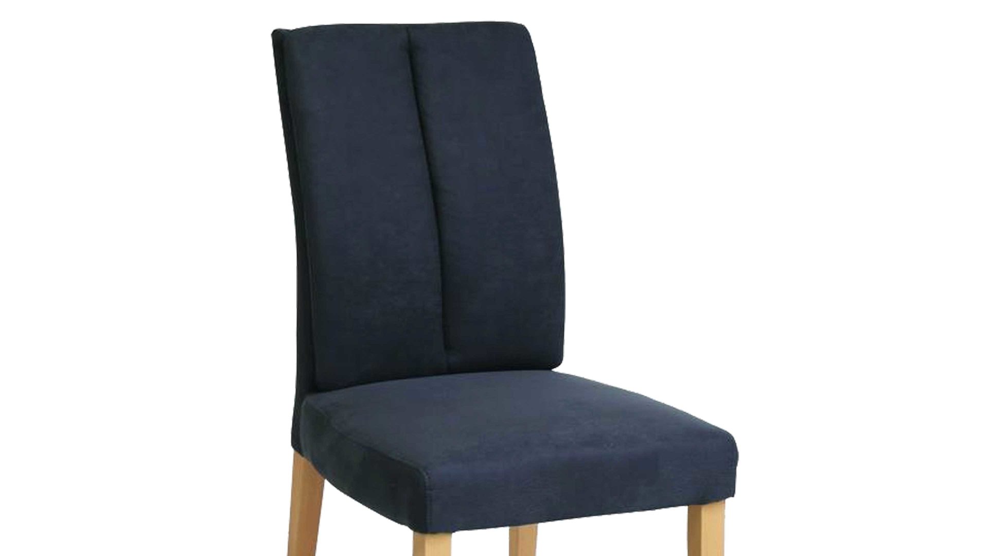 Vierfußstuhl Standard furniture factory aus Stoff in Schwarz Polsterstuhl bzw. Sitzmöbel Flynn anthrazitfarbene Mikrofaser Hera 3102 & Buchenholzfüße