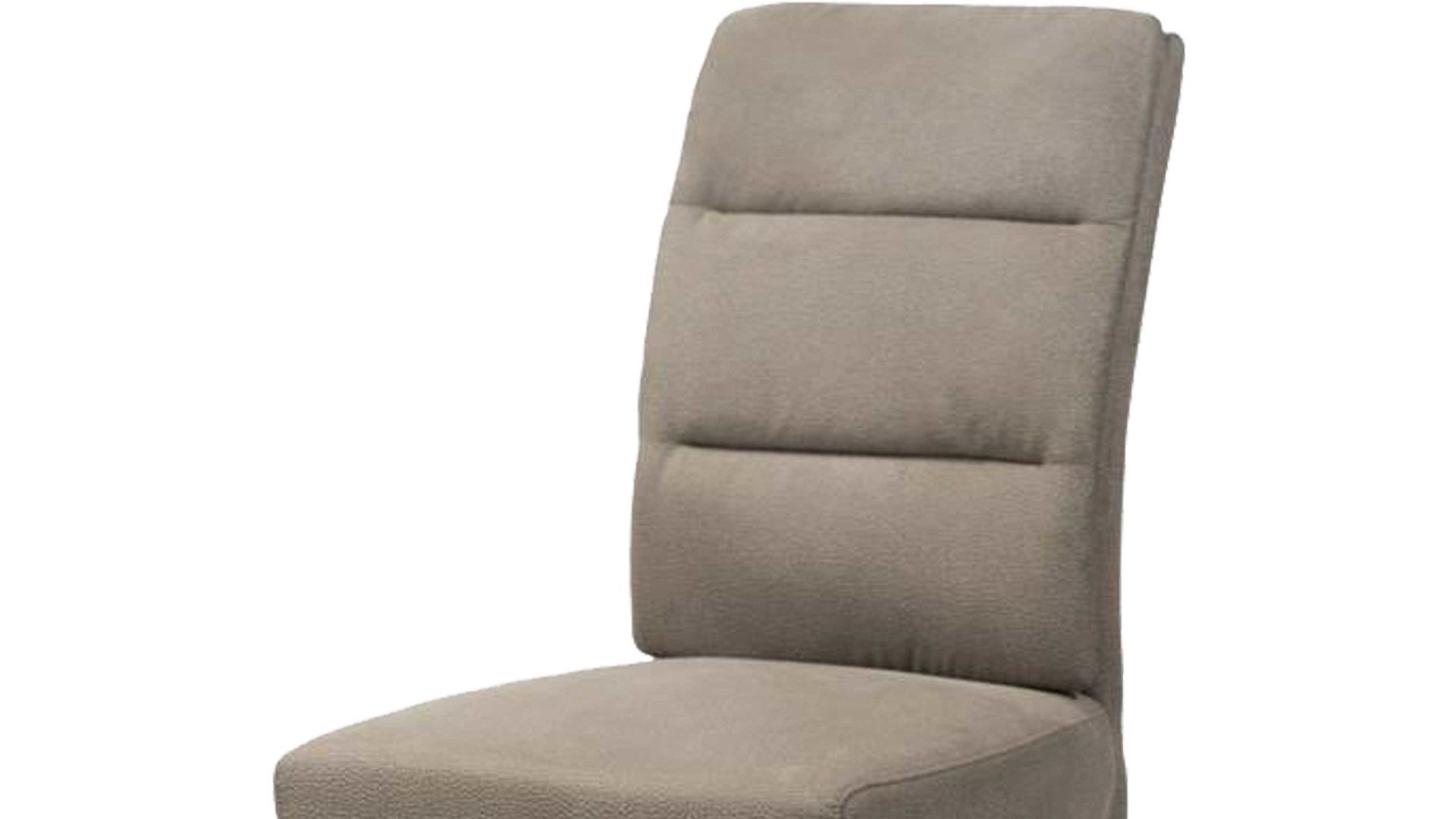 Vierfußstuhl Standard furniture factory aus Stoff in Grau Polsterstuhl bzw. Sitzmöbel Flynn taupefarbene Mikrofaser Hera 3101 & Buchenholzfüße