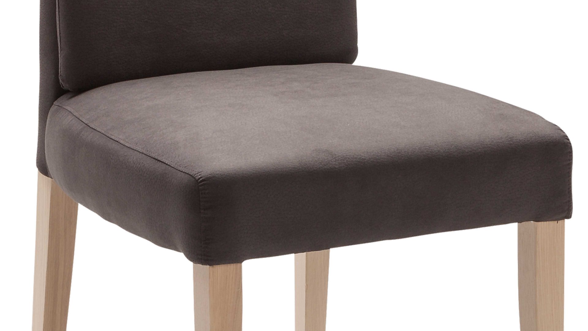 Vierfußstuhl Standard furniture factory aus Stoff in Braun Polsterstuhl bzw. Sitzmöbel Flynn dunkelbraune Mikrofaser Hera 9808 & Eiche