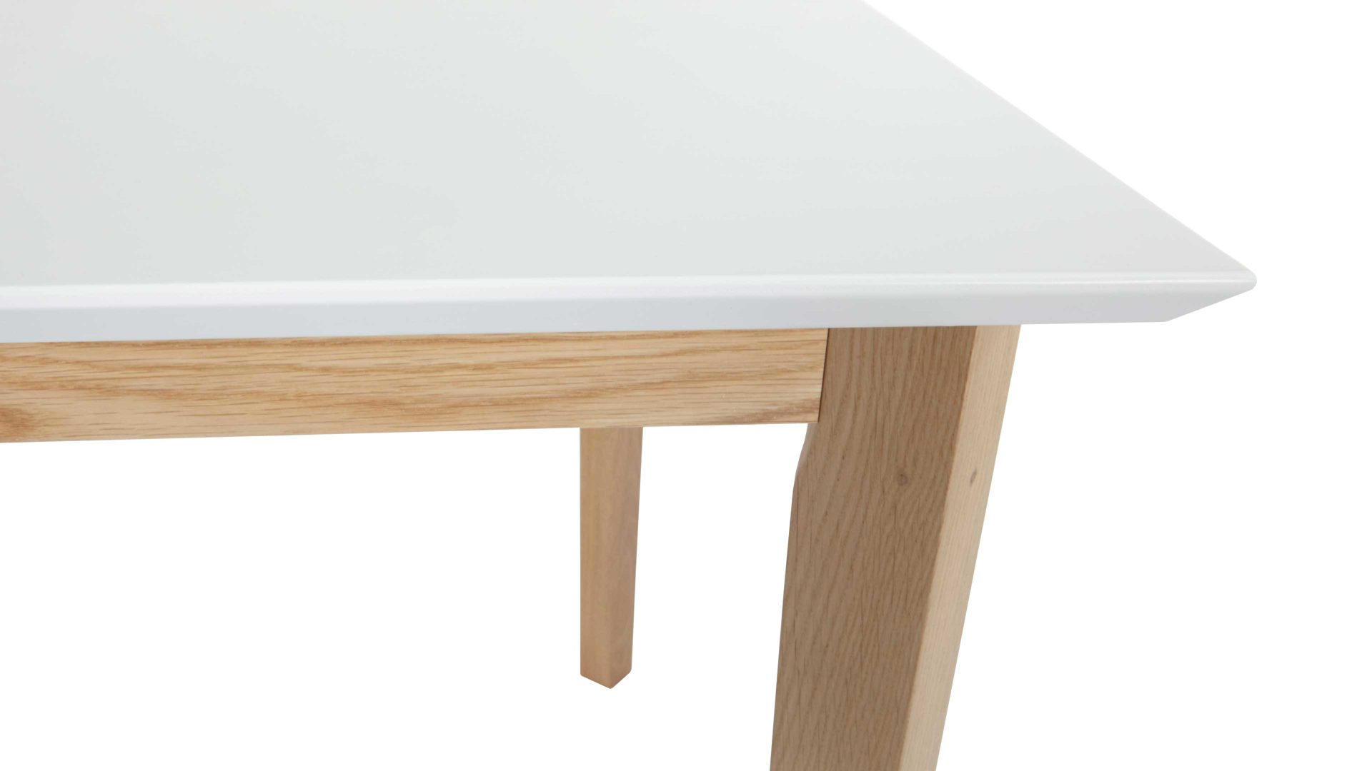 Esstisch Standard furniture factory aus Holz in Weiß Esszimmertisch Bonny Mattweiß & geölte Eiche - ca. 70 x 110 cm