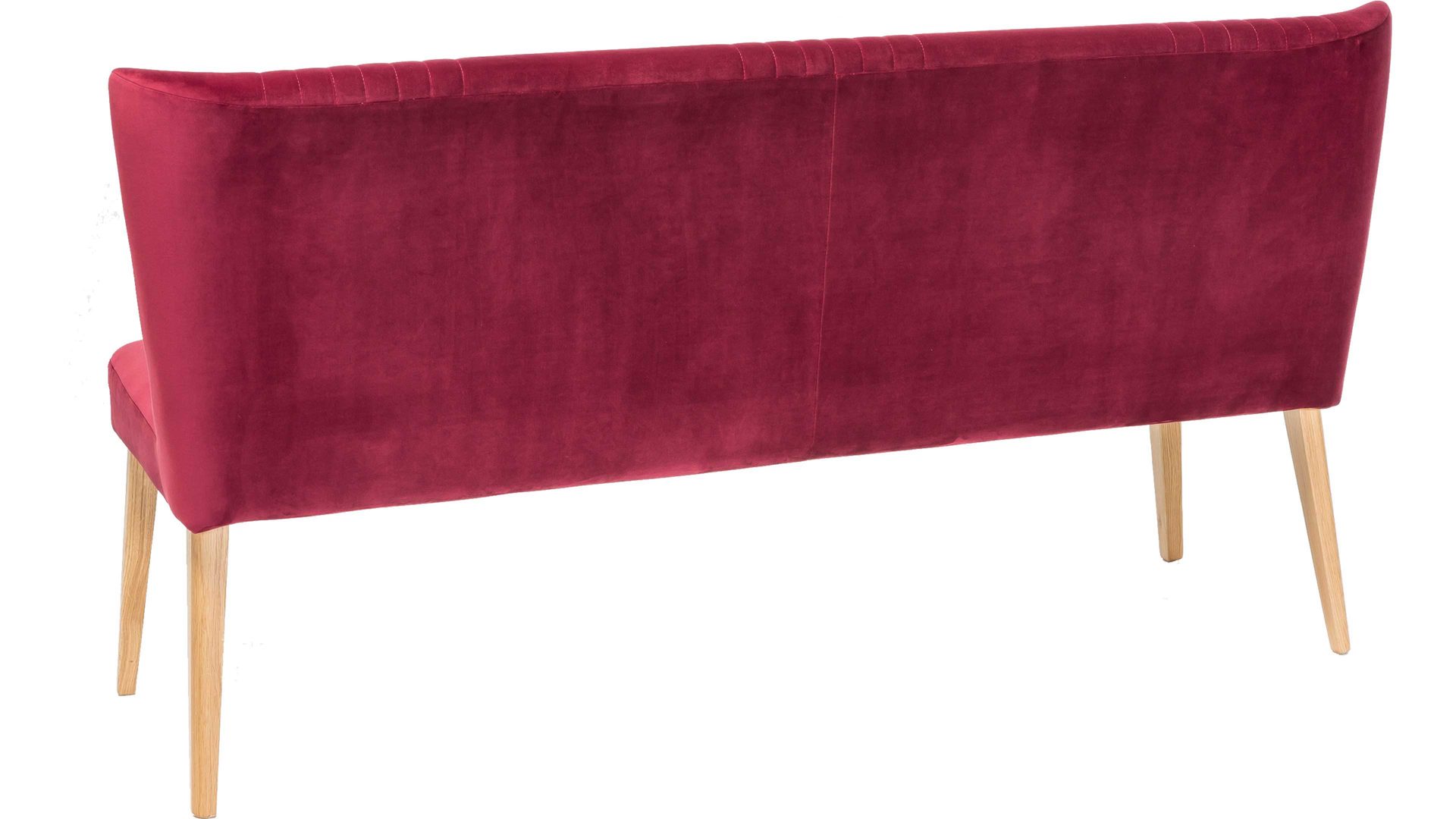 Polsterbank Standard furniture factory aus Stoff in Rot Polsterbank bzw. Sitzbank Jaca chiantifarbener Bezug Brussels 36 & Eiche – Länge ca. 162 cm