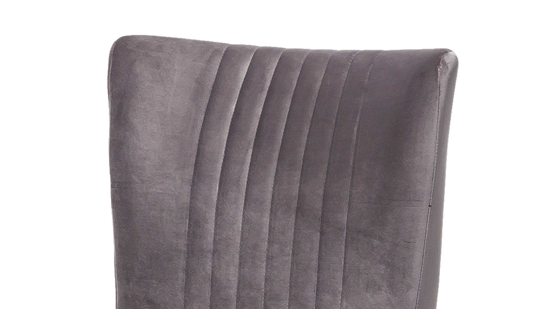 Polsterstuhl Standard furniture factory aus Stoff in Grau Polsterstuhl Jan als Esszimmermöbel einsetzbar grauer Velours Brussels 45 & Eiche