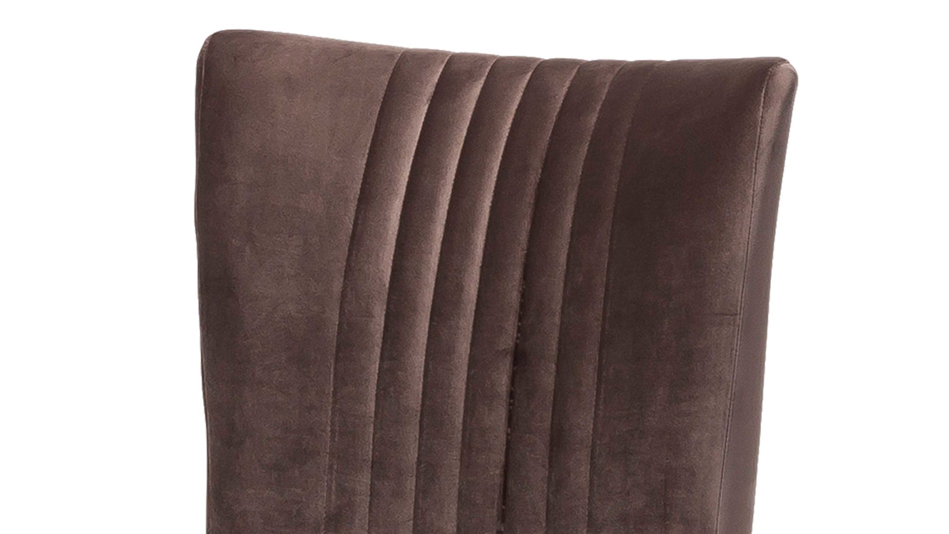 Polsterstuhl Standard furniture factory aus Stoff in Braun Polsterstuhl Jan als bequemes Sitzmöbel brauner Velours Brussels 16 & Eiche