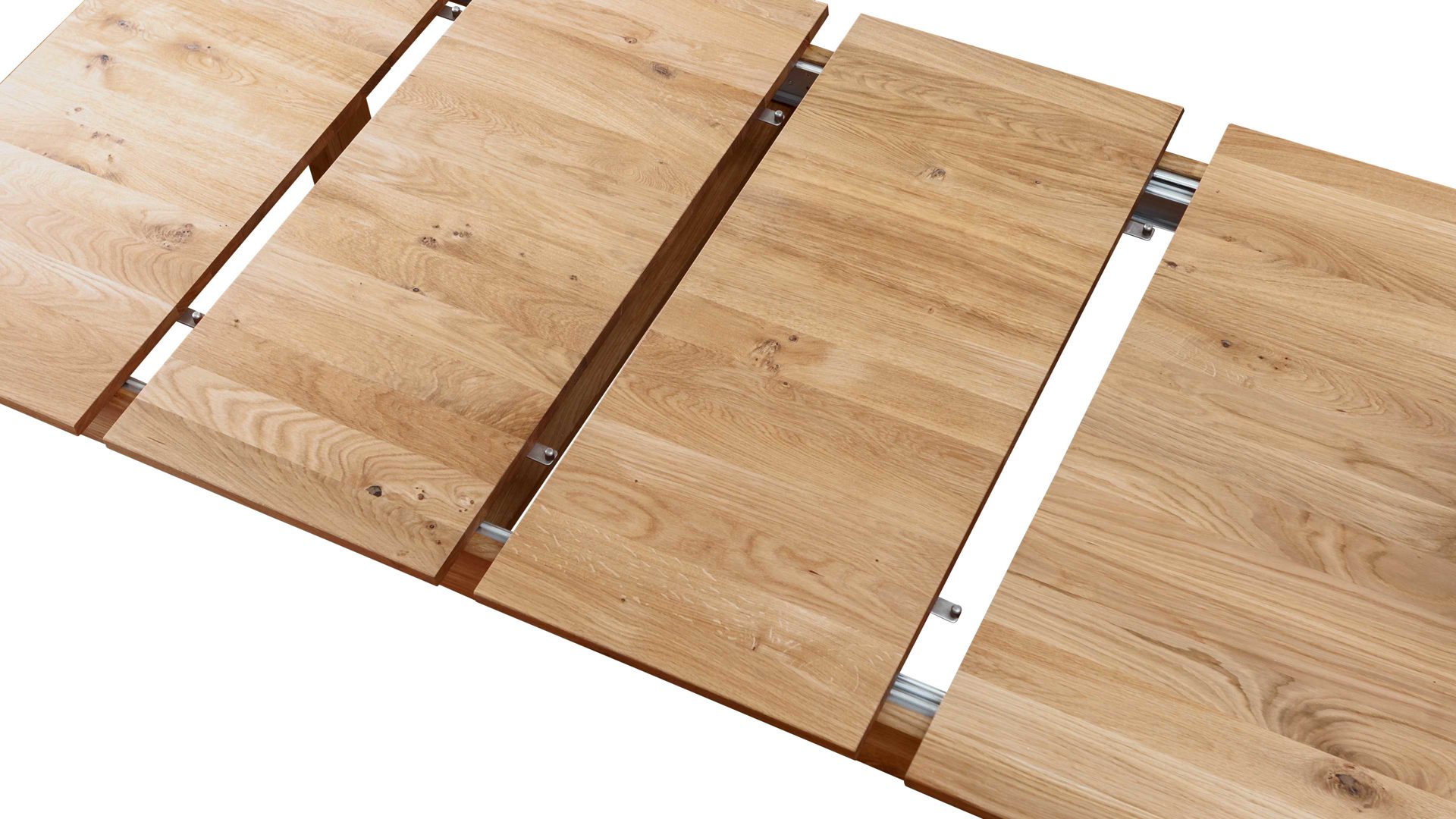 Auszugtisch Standard furniture factory aus Holz in Holzfarben Massivholztisch Vada mit Ausziehfunktion rustikal geölte Eiche - ca. 90 x 160-280 cm