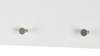 Wandgarderobe Haku aus Holz in Weiß Wandgarderobe inklusive Garderobenhaken Weiß & Edelstahl – Länge ca. 75 cm