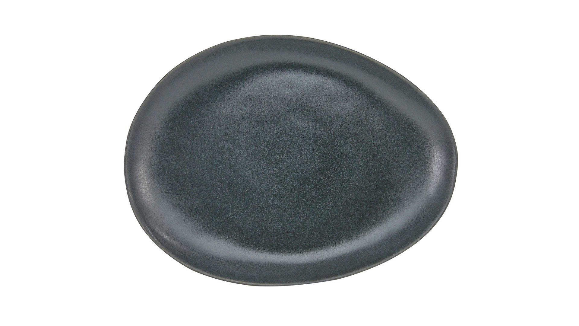 Kuchen- / Frühstücks- / Dessertteller Creatable aus Steinzeug in Schwarz CREATABLE Pietra – Dessertteller schwarzes Steinzeug – ca. 17 x 22 cm