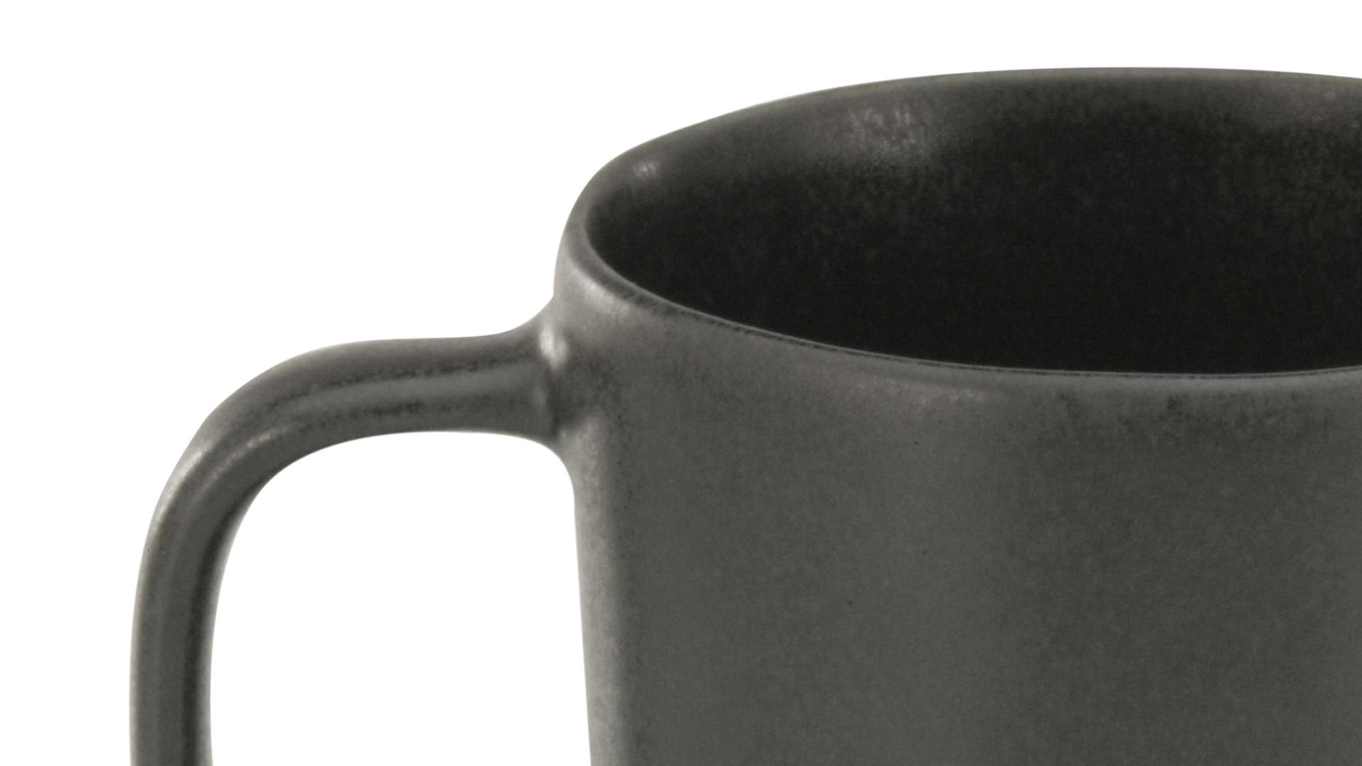 Kaffeebecher Creatable aus Steinzeug in Schwarz CREATABLE Pietra – Henkelbecher schwarzes Steinzeug – ca. 350 ml